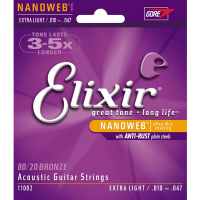 Elixir NANOWEB EXXF-11002 民謠吉他套弦 (10~47)