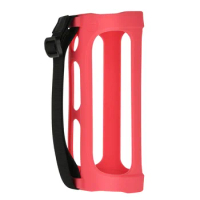 Portable Travel Carrying Case Protective Silicone Sleeve Case with Handle Strap for JBL Flip 4 Bluetooth Speaker (Red)