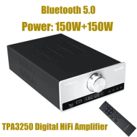 sunbuck M6 TPA3250 2.1 Power 260W Amp Fiber Coaxial USB Bluetooth Amplifier Remote control Class D HiFi stereo Audio Amplifier