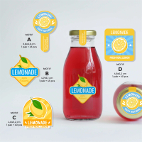 stiker segel botol, label makanan, minuman, gambar, tulisan custom
