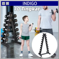 Rack Dumbell 10 Tingkat Rak Barbel Dumbbell Rack Logam Dumbel Rack Tempat Barbel Untuk Gym