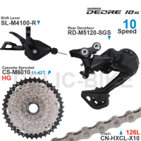 SHIMANO DEORE 10 speed Groupset include SL-M4100 RD-M4120 RD-M5120 SUGEK Cassette 42T 46T 50T and X10 Chain Parts