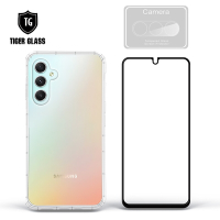 T.G Samsung Galaxy A34 5G 手機保護超值3件組(透明空壓殼+鋼化膜+鏡頭貼)