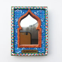 Fridge Magnet United Arab Emirates Mosaic Carved Mirror Frame Shaped Resin Decorative Crafts Message Stickers, Tourist Souvenir