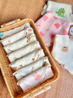 (Set 5) Khăn yếm xô tam giác Organic Muslin sợi tre 4 lớp Xô Muslin
