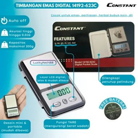 CONSTANT TIMBANGAN EMAS MINI DIGITAL AKURASI 0.01 GRAM SAMPAI 200 GRAM | DIGITAL POCKET SCALE | TIMB