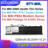 DODOMORN New BTY-M6L Battery For MSI GS65 GS75 Stealth Thin 8RF 8RE PS63 P65 P75 Creator 8RC 8SC 9SC 9SE MS-16Q3 MS-16Q2 InStock