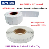 Passive UHF RFID Anti Metal Sticker 18000-6c Ultra Thin RFID Metal Sticker Tag for Asset Tracking Managament
