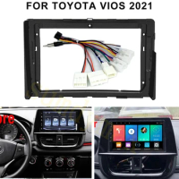 9inch Universal 2 Din car Radio Fascia For toyota Vios Yaris 2020 2021 2022 big screen 2 Din android Car Radio Fascia frame