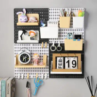 Multifunction Pegboard Decorative Boards Shelf Rack Office Kitchen Organize Storage Board Stand Welcome Wall Decorations