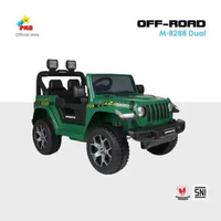 Mainan Anak Mobil Aki Off-Road M8288DUAL – PMB Toys Hijau Army