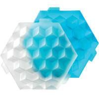 【LEKUE】方磚製冰盒 藍S(冰塊盒 冰塊模 冰模 冰格)
