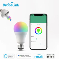 BroadLink LB27R1/LB26R1 Wi-Fi Smart RGB LED Bulb Dimmer Timer Remote Control works with Alexa and Google Home Smart House