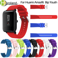 20mm Soft Silicone sport Strap For Huami Amazfit Bip Youth Watchband For Xiaomi Huami Amazfit Bip Youth Lite Bands Bracelet