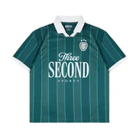 3Second Men's Collar Jersey T-Shirt Short Sleeve Relaxed Fit Polyester Zidane OL-310725 M