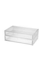 กล่องเก็บของอะคริลิค ลิ้นชัก 2 ชั้น ขนาด L (25.5 x 17 x 9.5 ซม.)