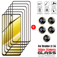 Full Cover Full Glue Tempered Glass For Realme 11 5G Screen Protector Glass For Realme 11 Camera Film