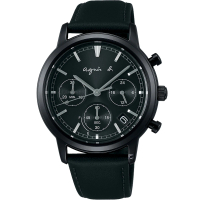 【agnes b.】法式簡約太陽能計時腕錶(VR42-KSH0C/BZ5010X1)