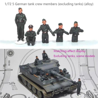 EM003 1/72 5 German tank crew members (excluding tanks) (alloy) Colored finished soldier model