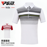 PGM新款兒童高爾夫衣服男童短袖T恤青少年golf運動上衣夏季服裝