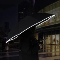 【下雨的聲音】十骨三折防風折疊自動夜光傘(二色)