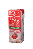 北海道日高【草莓牛奶】200ml 草莓保久調味乳 (效期至25.06.24)