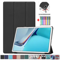 Tablet For Huawei Matepad 11 2021 Case Painted Unicorn Tri Folding Hard PC Protective Shell For Matepad 11 Cover 2021 + Pen