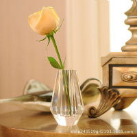 創意個性花器花瓶花插擺件 迷你水晶小花瓶 餐桌窗臺裝飾多地包郵