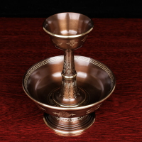 印度紫銅八吉祥護法杯供酒杯純銅供杯密宗供佛修禪擺件