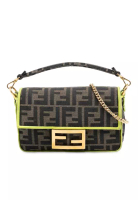 Fendi 備受喜愛的 Fendi Mini Zucca Canvas 1974 Roma Amor Baguette 斜背包