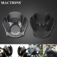 Motorcycle Quarter Fairing Windshield Headlight Fairing Mask Cowl Clear/Smoke Windscreen For Harley Sportster XL Dyna Fat Bob