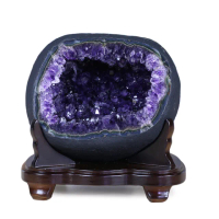 【開運方程式】紫晶洞l紫水晶洞豔紫開口笑錢袋子AGU680(3.2kg烏拉圭錢袋子)