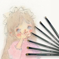 Profession Pastel Brush 7pcs/set, Nylon Paint Brushes, for Coloring the doll,Colored chalk Brushes Artist Supplies