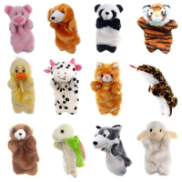 Animal Hand Puppet Cat Dolls Plush Hand Doll Puppets for Telling Story Cartoon Plush Toys