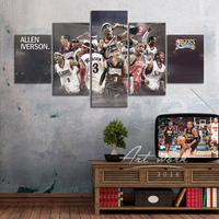 20款☛實木框畫 NBA 籃球明星 艾佛森 Iverson海報裝飾掛畫 NBA球星掛畫 男生房間裝飾畫 墻壁裝潢 禮物