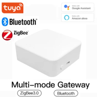 Tuya Zigbee Bluetooth Gateway Bluetooth Mesh ZigBee Hub Work With App Control Smart life Support Alexa/Google Smart Home Bridge