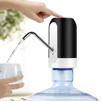 桶裝水電動抽水器 自動抽水機電動抽水器 充電式藍光USB抽水機【DX478】 123便利屋