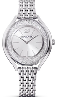 SWAROVSKI 施華洛世奇 Crystalline Aura手錶(5519462)-37mm-銀白面鋼帶【刷卡回饋 分期0利率】【APP下單22%點數回饋】