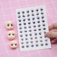 One Sheet Pottery Ultra Light Clay Doll Eye Water Sticker Air Dry Clay Doll DIY Eyes Stickers