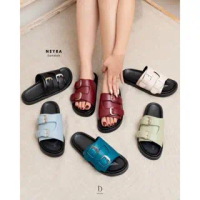 Damelia Melstore JKT Raya Series Neyra Sandal Wanita Sandal Simple Flat Kekinian Empuk