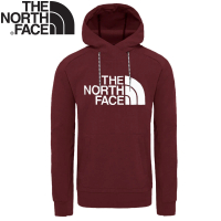 【The North Face】男 LOGO連帽衫《暗紅》3M4E/連帽保暖上衣/大學T(悠遊山水)