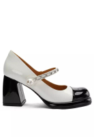 Twenty Eight Shoes 7CM Chain Strap Patent Leather Mary Jane Shoes TE876-5