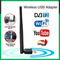 Wifi Adapter DVB T2 150mbps Wifi Dongle Wifi Receiver for TV Box PC Laptop Berkualiti / Penyambung W