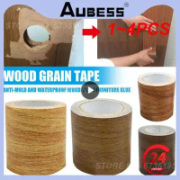 1~4PCS Repair Subsidies Stickers Realistic Wood Grain Floor Stickers Self Adhesive Fix Patch Furniture Renovation Skirting Waist