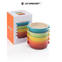 【Le Creuset】瓷器西班牙小菜盤組14cm-5入(彩虹)