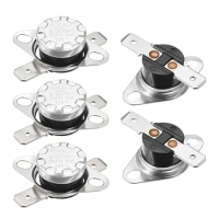 UXCELL 5Pcs Thermostat Temperature Control Switches 120/125 Celsius Degree 10A Normally Closed N.C 6.3mm Pin Right Switch KSD301