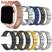 Dhl 100Pcs Metal Strap for Apple Watch Band 44mm 42mm 40mm 38mm 41 45mm Stainless Steel Bracelet for iWatch 7 6 SE 5 4 3 Series
