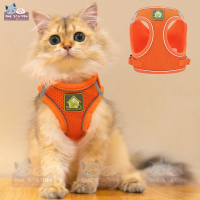Harness dada kucing dan Tali Hewan Peliharaan Bernapas Tali Rompi Bernapas HewanHarness