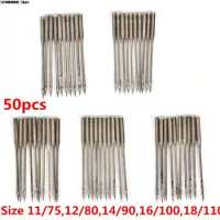 50Pcs Household Sewing Machine Needles 11/75,12/80,14/90,16/100,18/110 Home Sewing Needle DIY Sewing Accessories 5 size