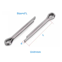 304 Stainless Steel Split Pin/Hair Clip/u-Shaped Pin Steel GB91 M1.5M2.5M3M4M5M6M8M